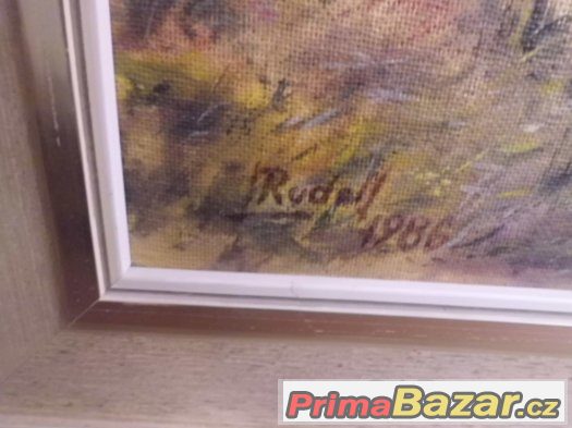 L Rudolf - Obr Olej na desce- Vltava pod Smolnou Pecí – fotografie 3