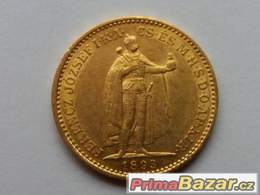 2x Zlatá mince 20 koruna 1892, 1893 KB – fotografie 4