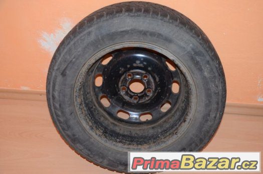 Plechová kola 15" 5x112 6J ET47 + 195/65 R15 na dojetí – fotografie 3