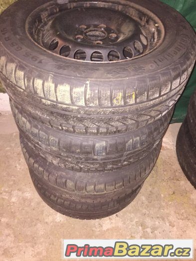 Prodám 4xplech disk 6Jx15 ET44, 5x112, 195/65 R15 91T – fotografie 1