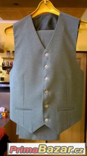 Pánský šedý oblek vel. 46 – fotografie 2
