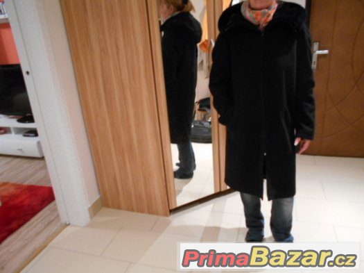 KRÁSNÝ ČERNÝ KABÁT  NOVÝ VEL. 38-40 – fotografie 2