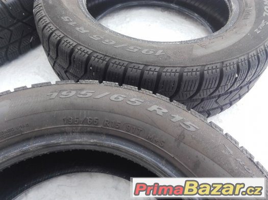 4x zimní pneu 195/65/15 Pireli - Škoda Octavia, VW Golf IV – fotografie 2