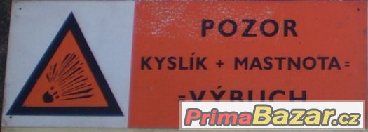 cedule bezpečnostní plast smalt papir umakart atd tabulka, – fotografie 3
