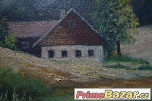 Krkonoše Sněžka Kotel obraz olej mal. Pícha – fotografie 2