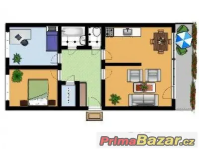 Pronájem 3+1/L,84m2+ garáž,ul.Amforova,Praha 5 d