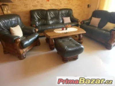 LUXUSNÍ kožená sedací souprava