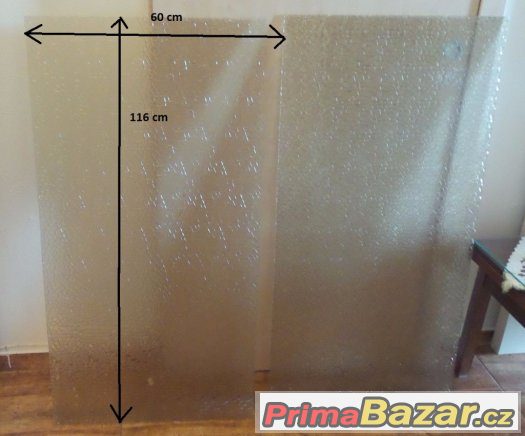 Náhradní plasticky vzorované-tónované sklo do dveří-1 ks – fotografie 2