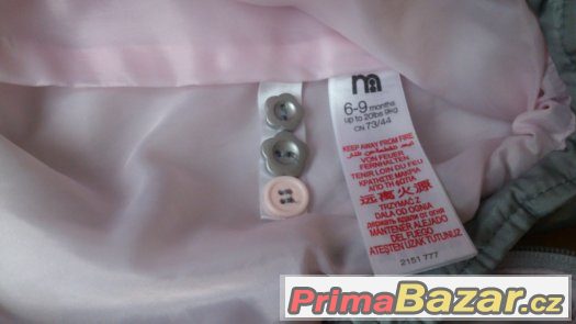 Zimní kombinéza, zn. Mothercare, vel.6-9měs., perfektní stav – fotografie 5