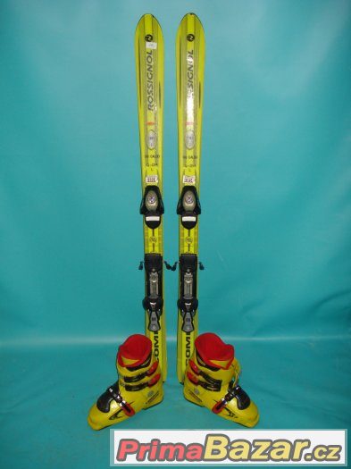 Dětské lyže Rossignol Comp  130 cm + boty 250mm – fotografie 1