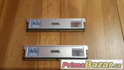 DDR2 RAM paměti GEIL 1GB 1024MB (2x512) s chladičem