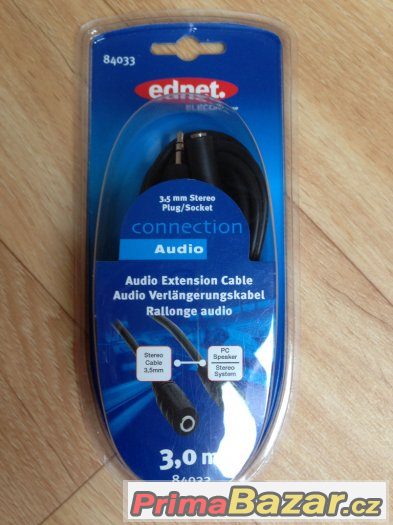 Kabel na sluchadla 3,5mm  v délce 3metry – fotografie 1