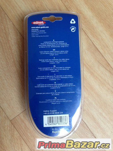 Kabel na sluchadla 3,5mm  v délce 3metry – fotografie 5