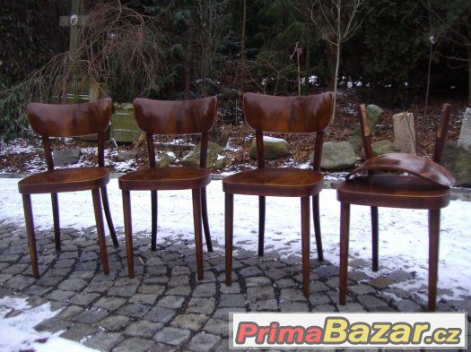 Retro jídelna / židle / stůl / Ton? Thonet? – fotografie 1