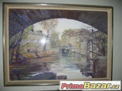 Prodám akvarel Čertovka.