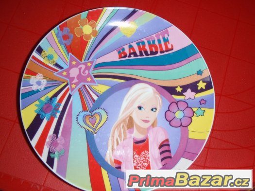 Dětský jídelní setík (Barbie) - super stav – fotografie 2