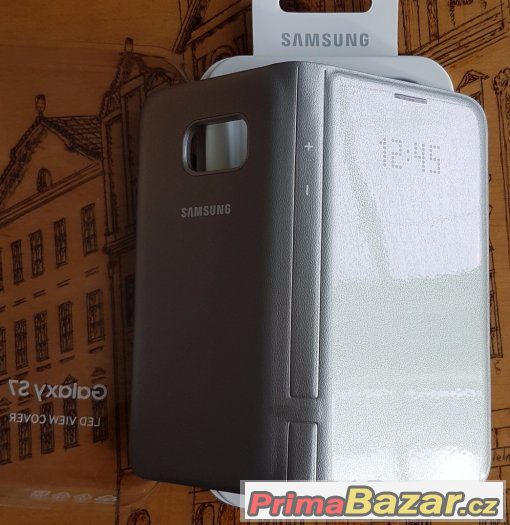 Samsung S7 G930 LED Pouzdro Silver + sklo na displej – fotografie 4