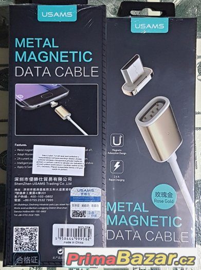 Magnetický nabíjecí a datový kabel s microUSB konektorem... – fotografie 2