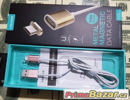 Magnetický nabíjecí a datový kabel s microUSB konektorem... – fotografie 3