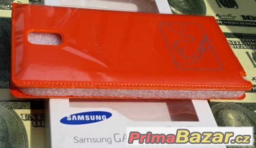 Samsung Note 3 N9005 - Flip Pouzdro Oranžové – fotografie 3