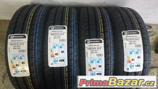 Letní pneumatiky 195/70 R15C Matador 100% 2016 za 4ks – fotografie 1