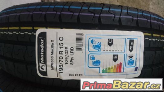 Letní pneumatiky 195/70 R15C Matador 100% 2016 za 4ks – fotografie 2