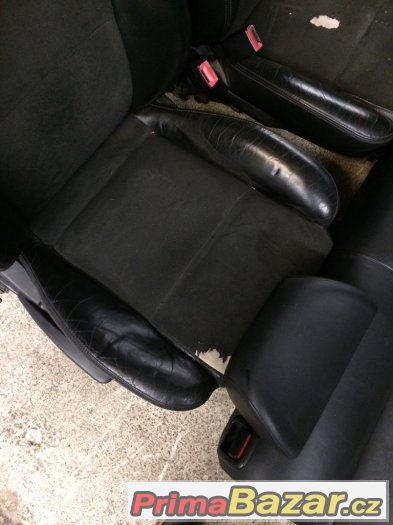 sedačky VW Passat B5.5 černá kuže středy Alcantara Combi – fotografie 3