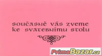 Svatební pozvánky ke stolu