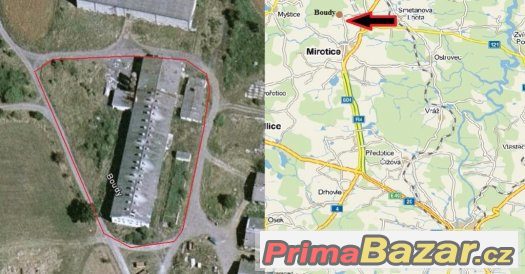 Mirotice Boudy Hala 2000 m2, 2 patrová + poz 5000 m2 – fotografie 1