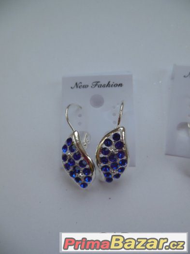 Naušnice s barevnými kamínky - 20,-Kč – fotografie 4