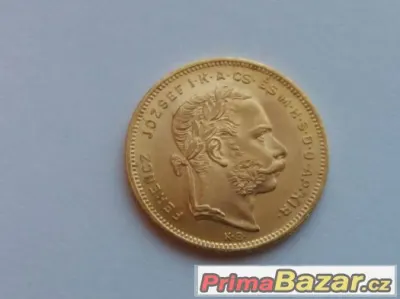 zlatá mince 8 zlatník 1874 0/0