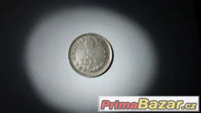RU mince 5 krejcar 1859 M R