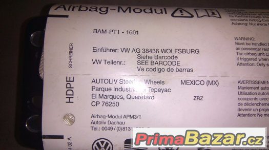 Airbag spolujezdce, VW Group – fotografie 4