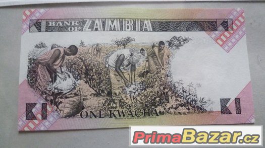 Zambia bankovka One kwacha – fotografie 1