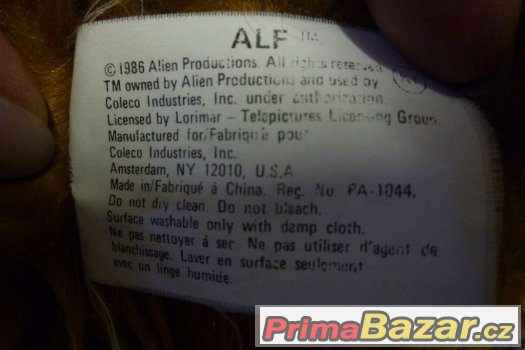 ALF originál postava Alien Productions 1986 – fotografie 3