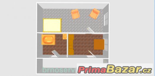 Pronájem vybaveného bytu 1+1 (45 m2) v Žebětíně – fotografie 4