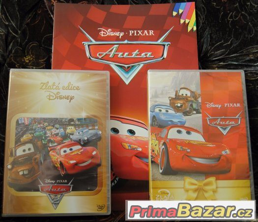 2 DVD AUTA + omalovánky Auta zdarma – fotografie 1