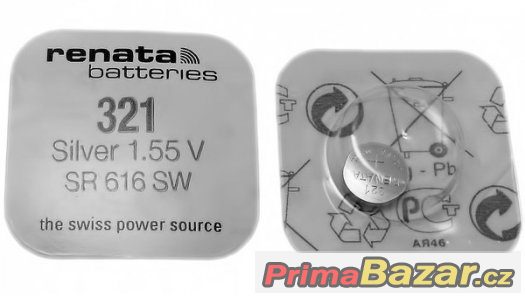 Knoflíkové baterie Renata 321 1.55V SR616 SW, NOVÉ – fotografie 1