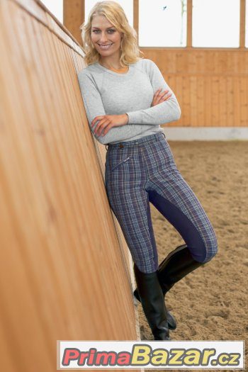 Prodám dámské rajtky ELT vel.40 modré káro – fotografie 1