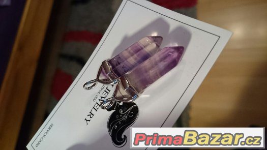 Vzácný kámen/krystal/minerál - náhrdelník: duhový fluorit – fotografie 4
