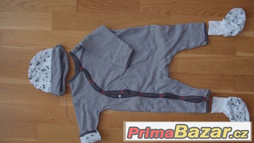 Komplet overal + čepička + bačkůrky vel. 62 – fotografie 2