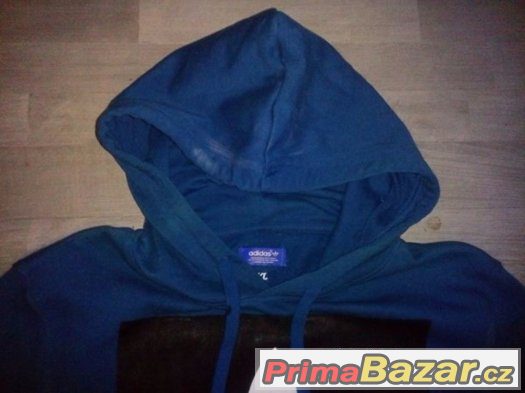 Modrá mikina Adidas Originál Xl Nová – fotografie 2