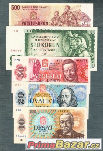 Staré bankovky sestava 1961-1987 - 5kusů, – fotografie 1