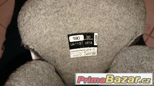 dětské lyže 90 cm + lyžáky 30 + hůlky – fotografie 2