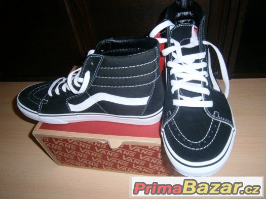 Pánské boty Vans SK8-Hi-Black/Black/White - NOVÉ – fotografie 3