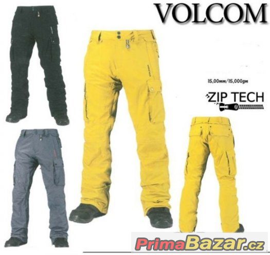 NOVE pánske tmavošedé zimní kalhoty -oteplovaky VOLCOM vel.M – fotografie 1