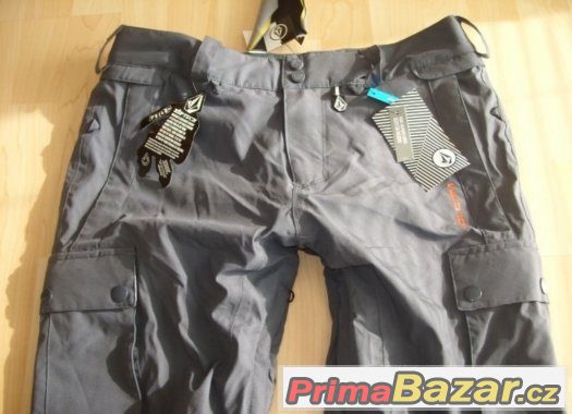 NOVE pánske tmavošedé zimní kalhoty -oteplovaky VOLCOM vel.M – fotografie 3
