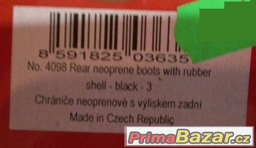 Chrániče neoprenové s výliskem zadní vel. 3 černé Nové – fotografie 5