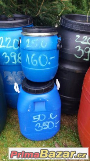 Plastové sudy, sud, soudek, barel, 25l, 50l, 120l, 200l 220 – fotografie 2