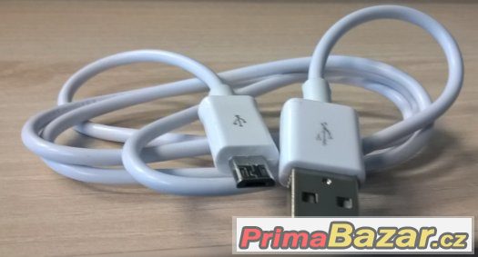 kabel USB - mikro 1m bílý, černý, svítící – fotografie 2